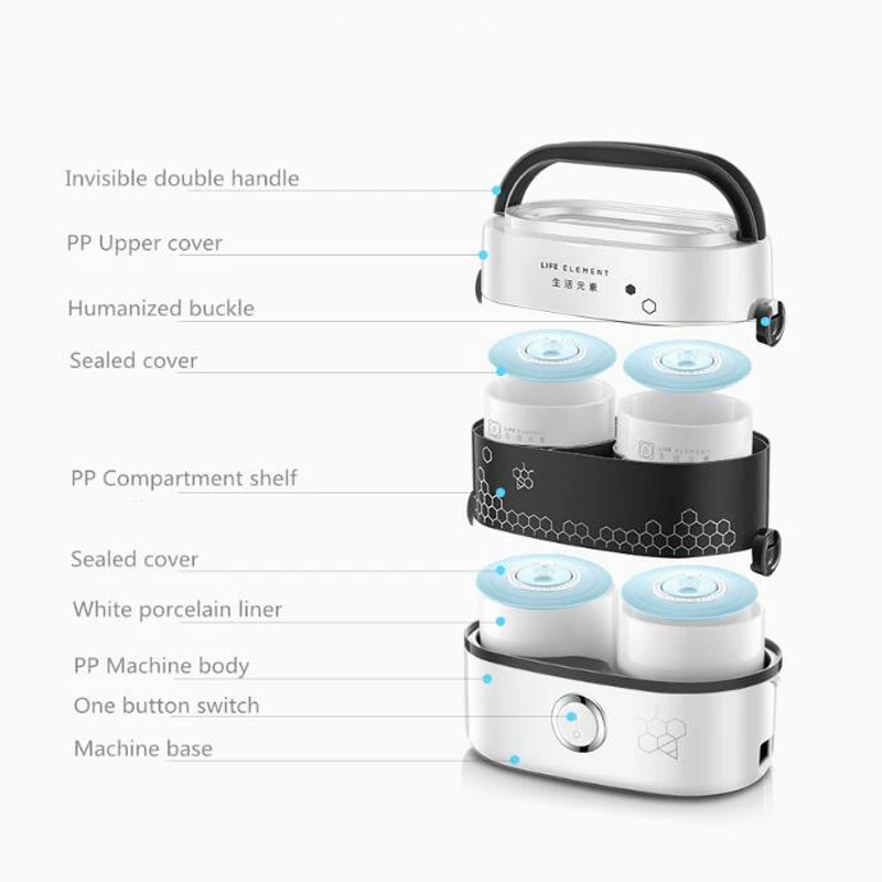 Electric Lunch Box Lunch Box Hot Rice Cooker Double Layer Pluggable Heating Cooking Insulation Ceramics Fully Automatic 4 Liner
Electric Lunch Box Lunch Box Hot Rice Cooker Double Layer Pluggable Heating Cooking Insulation Ceramics Fully Automatic 4 Liner