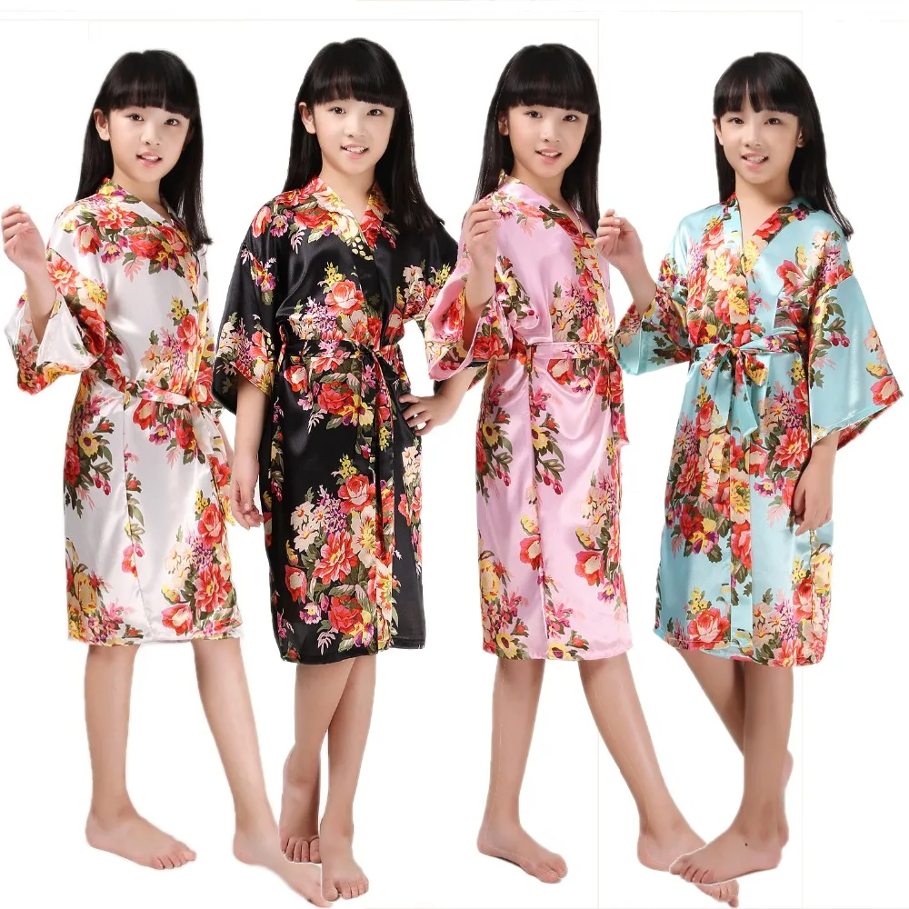 Flower Girls Robe For Wedding Stain Silk NightGown Sleeprobe Children's Casual Bathrobe Bridesmaid Party Kimono Evening Gowns
Flower Girls Robe For Wedding Stain Silk NightGown Sleeprobe Children's Casual Bathrobe Bridesmaid Party Kimono Evening Gowns