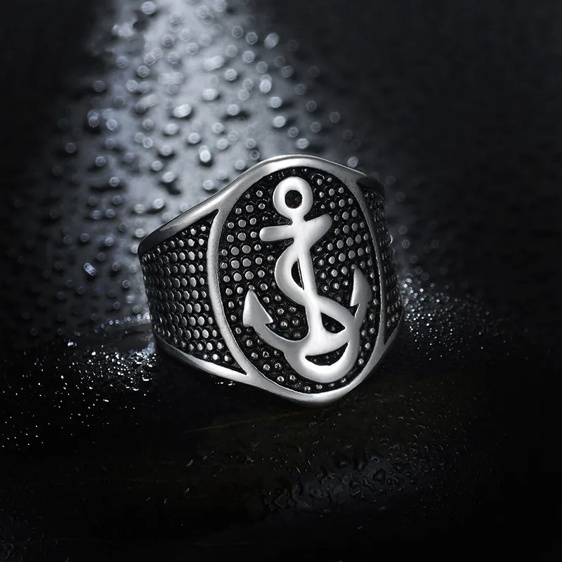 New Anchor Chain Snakeskin Ring For Mens Stainless Steel Punk Rock Biker Rings Men Jewelry Vintage Black Silver Color Ring
New Anchor Chain Snakeskin Ring For Mens Stainless Steel Punk Rock Biker Rings Men Jewelry Vintage Black Silver Color Ring