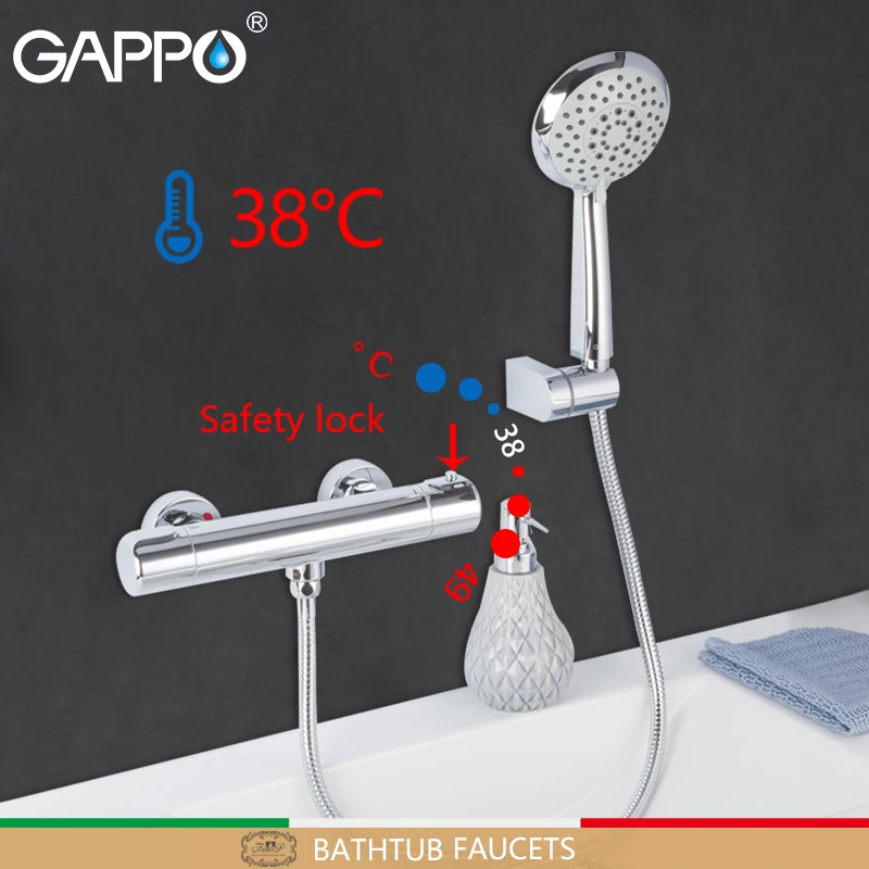 GAPPO Bathtub Faucet wall thermostatic shower mixer brass bathroom bathtub faucets torneira para banheira bathroom taps
GAPPO Bathtub Faucet wall thermostatic shower mixer brass bathroom bathtub faucets torneira para banheira bathroom taps