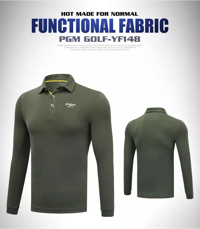 PGM autumn winter Men's golf sportswear Outdoor Men long-sleeved button collar Golf T-shirt breathable Modal golf POLO shirt
PGM autumn winter Men's golf sportswear Outdoor Men long-sleeved button collar Golf T-shirt breathable Modal golf POLO shirt