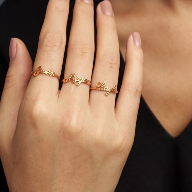 Custom Delicate Baby Name Adjustable Ring Personalized Wedding Dates Stacking Rings For Women Men Family Jewelry Anillos Mujer
Custom Delicate Baby Name Adjustable Ring Personalized Wedding Dates Stacking Rings For Women Men Family Jewelry Anillos Mujer