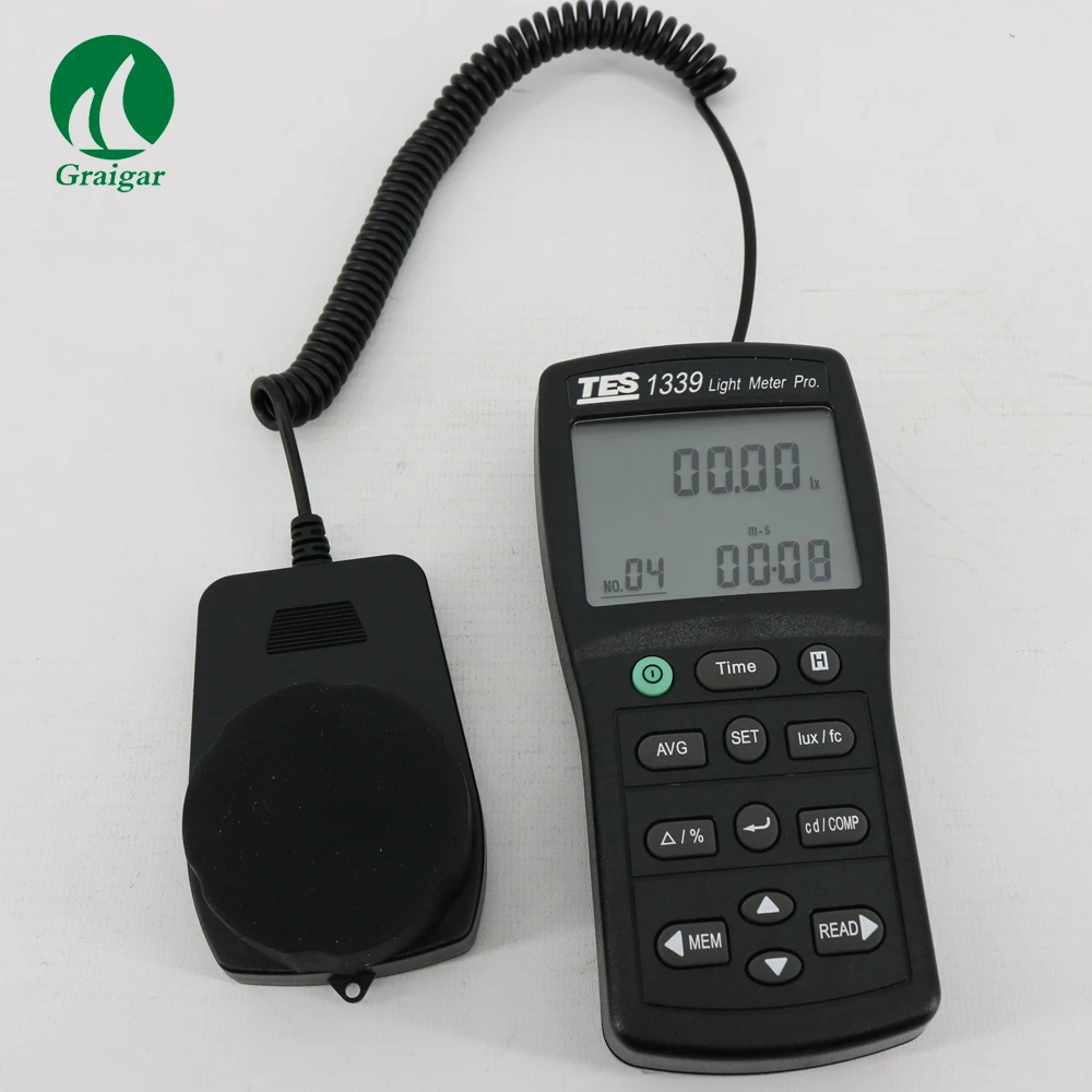 High Precision Digital Light Meter Digital Lux Meter TES-1339 Measuring Range 0.01 to 999900 Lux 
High Precision Digital Light Meter Digital Lux Meter TES-1339 Measuring Range 0.01 to 999900 Lux