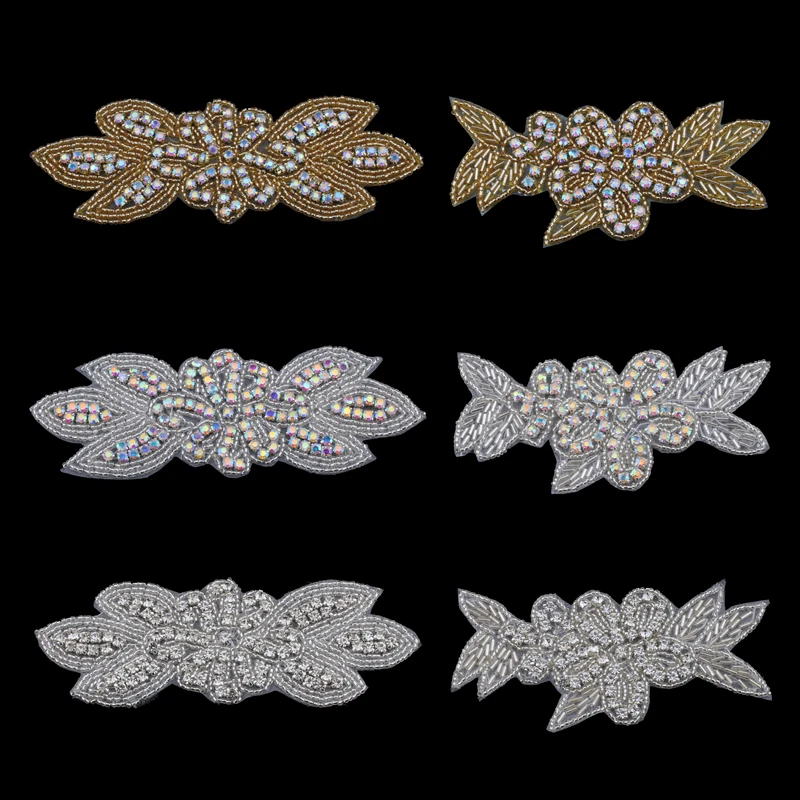 MASOKAN Handmade Bling Sew On Hot Fix Beaded Crystal AB Rhinestone Applique for Wedding Ornaments Baby Girl Hair Accessories
MASOKAN Handmade Bling Sew On Hot Fix Beaded Crystal AB Rhinestone Applique for Wedding Ornaments Baby Girl Hair Accessories