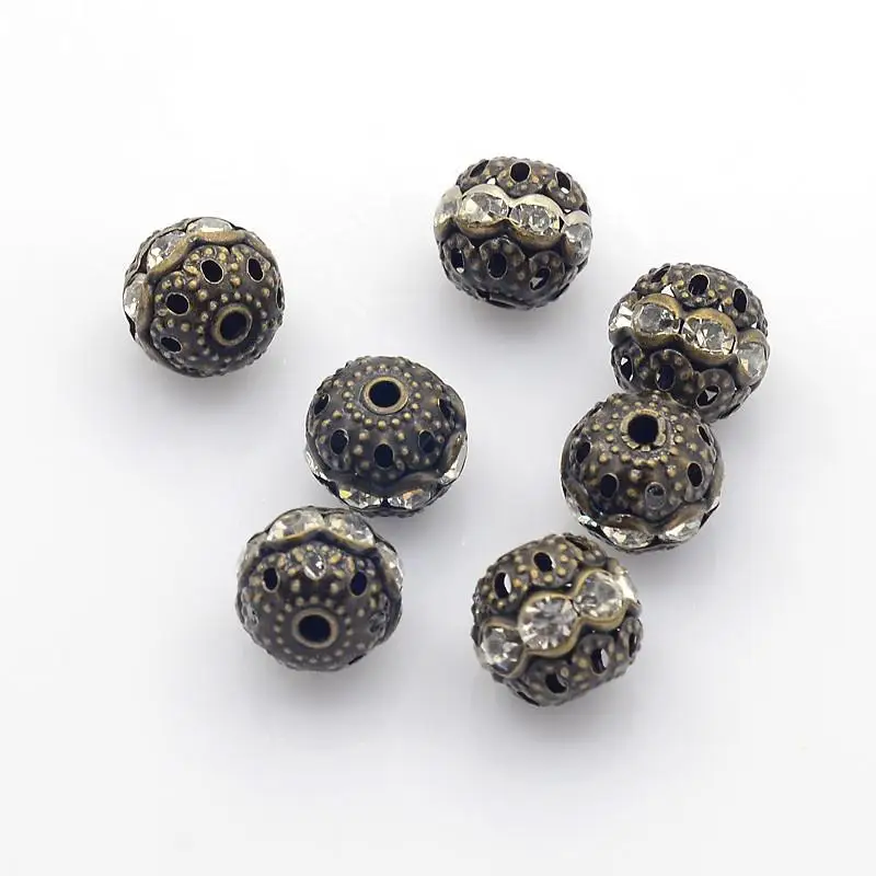 10mm 12mm Grade A Round Brass Crystal Rhinestone Beads for Jewelry Making DIY , Nickel Free, Antique Bronze Hole: 1.2-1.5mm
10mm 12mm Grade A Round Brass Crystal Rhinestone Beads for Jewelry Making DIY , Nickel Free, Antique Bronze Hole: 1.2-1.5mm