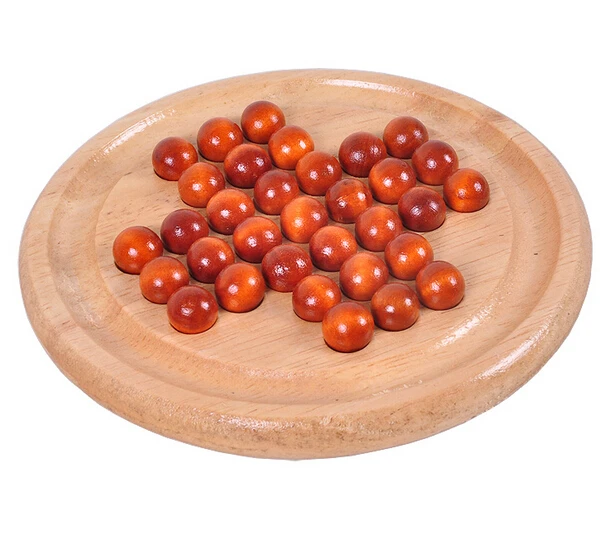 Classic Peg Solitaire Solo Noble Puzzle Mind Brain Teaser Puzzles Board Wooden Game Toys for Adults Children
Classic Peg Solitaire Solo Noble Puzzle Mind Brain Teaser Puzzles Board Wooden Game Toys for Adults Children