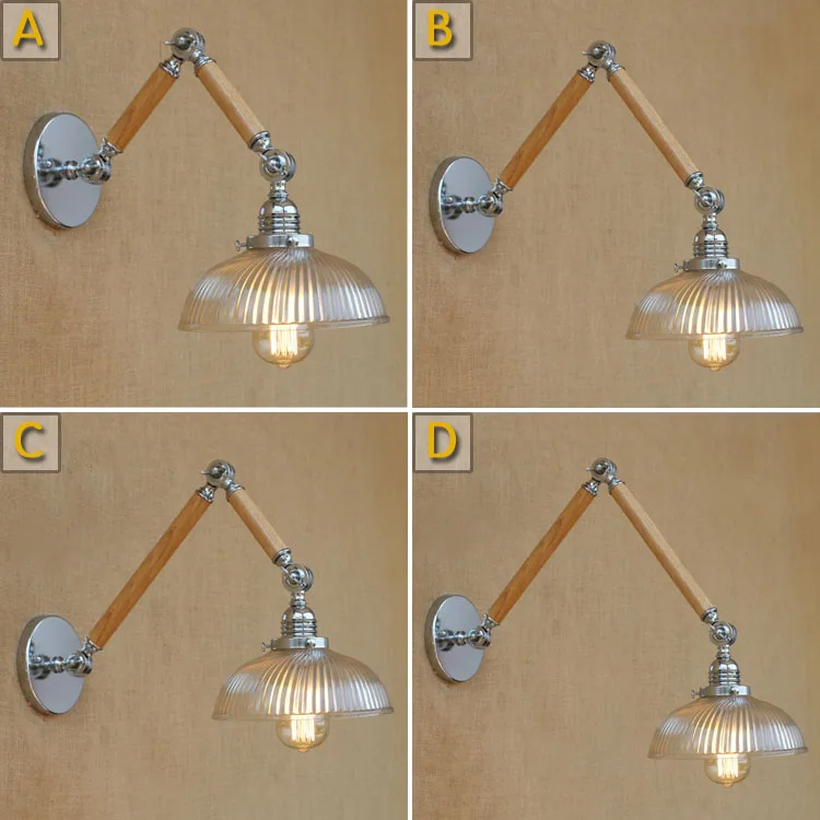 Modern adjustable swing arm wood glass clear shade wall lamp e27 led light decorative for bedroom living room bar free shipping
Modern adjustable swing arm wood glass clear shade wall lamp e27 led light decorative for bedroom living room bar free shipping