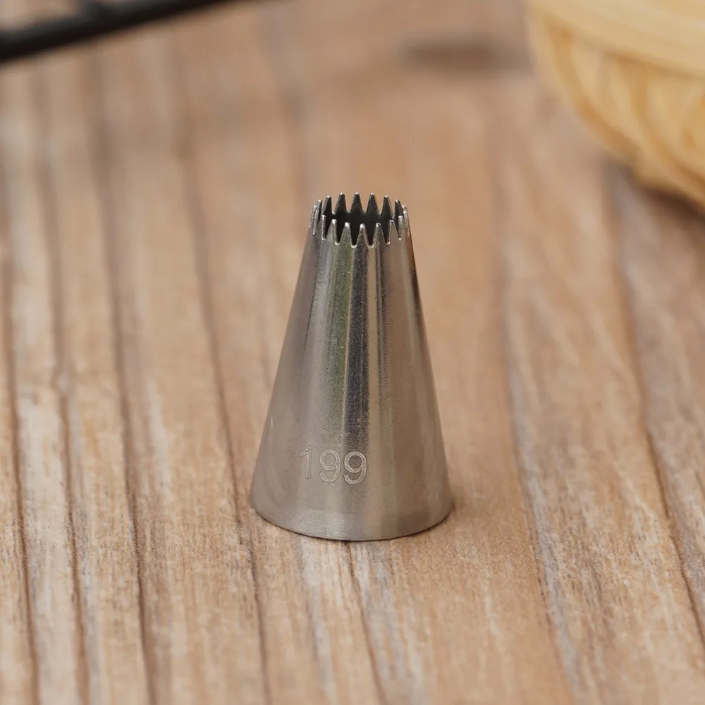 #199 Small Size Open Star Piping Nozzle Cake Decorating Pastry Icing Tips Bakeware Kitchen Cookies Tools Stainless Steel
#199 Small Size Open Star Piping Nozzle Cake Decorating Pastry Icing Tips Bakeware Kitchen Cookies Tools Stainless Steel
