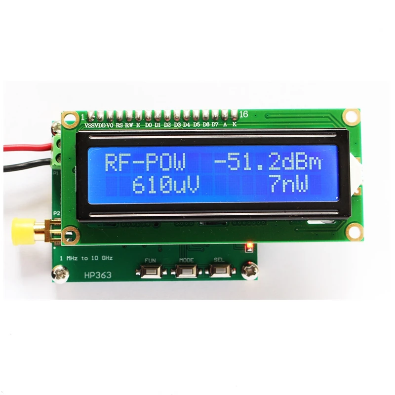 Модуль измерителя мощности RF, 1 МГц ~ 10 ГГц-50 ~ 0 дБм может задать значение затухания мощности RF
Модуль измерителя мощности RF, 1 МГц ~ 10 ГГц-50 ~ 0 дБм может задать значение затухания мощности RF