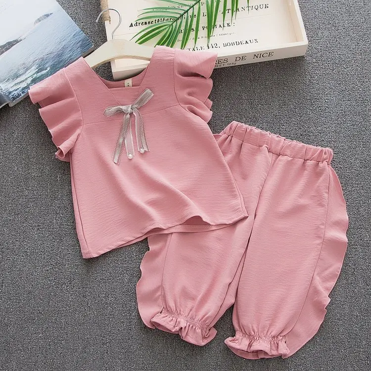 Baby Girl Summer Clothes Suit Children Casual Fly Sleeve Bow Tops T-shirt+Short Pants Suits Costume Set Costumes For Kids
Baby Girl Summer Clothes Suit Children Casual Fly Sleeve Bow Tops T-shirt+Short Pants Suits Costume Set Costumes For Kids