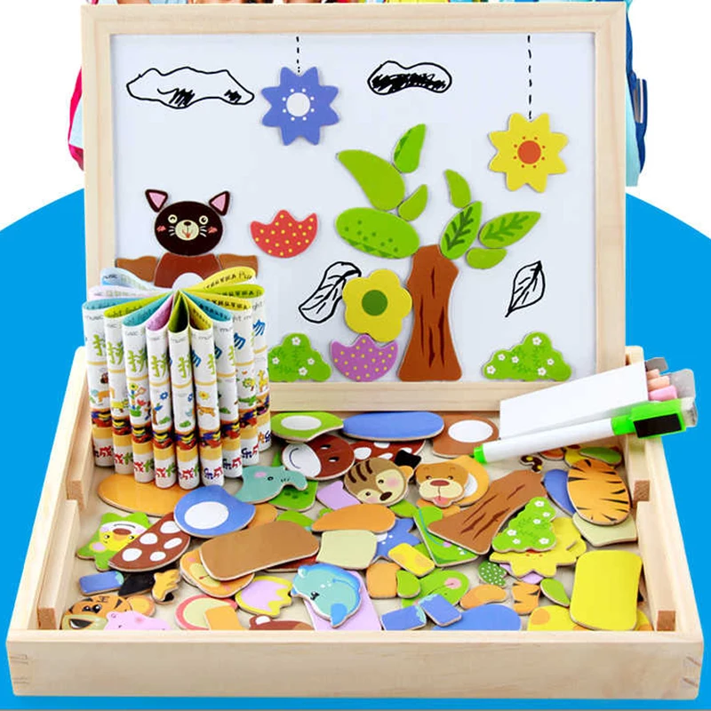 Baby Wooden Magnetic Puzzle Blackboard Drawing Toys 3D Jigsaw Drawing Board Puzzle Set Children Learning Educational Toys
Baby Wooden Magnetic Puzzle Blackboard Drawing Toys 3D Jigsaw Drawing Board Puzzle Set Children Learning Educational Toys