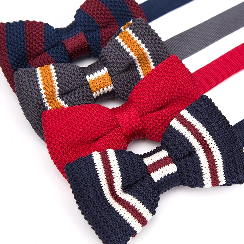 Mens Bowtie Knitted Knit Leisure Striped Bow Ties for Men Adjustable Butterfly Double Deck Neckwear Woven Necktie Tie Cravat
Mens Bowtie Knitted Knit Leisure Striped Bow Ties for Men Adjustable Butterfly Double Deck Neckwear Woven Necktie Tie Cravat