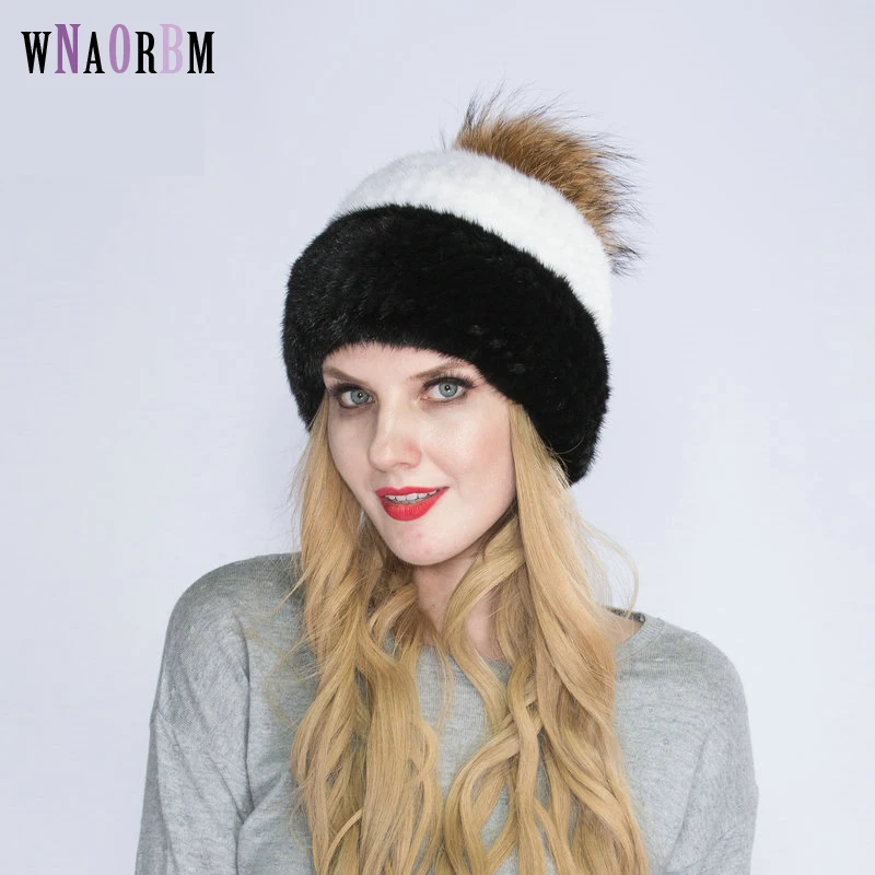 WNAORBM 100% mink New winter warm mink hat Fashion lady Woven water mink hat windproof ear protector hat with Fox hat Ball
WNAORBM 100% mink New winter warm mink hat Fashion lady Woven water mink hat windproof ear protector hat with Fox hat Ball