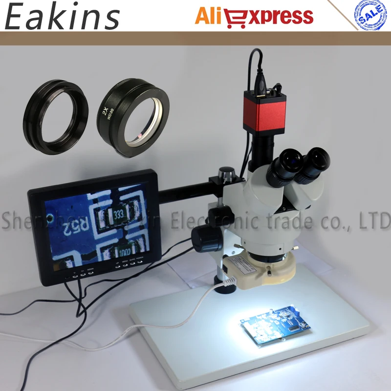 7X-90X Trinocular Stereo Microscope HDMI VGA Micoscope Camera 56 LED Ring Light Mobile Phone Repair
7X-90X Trinocular Stereo Microscope HDMI VGA Micoscope Camera 56 LED Ring Light Mobile Phone Repair