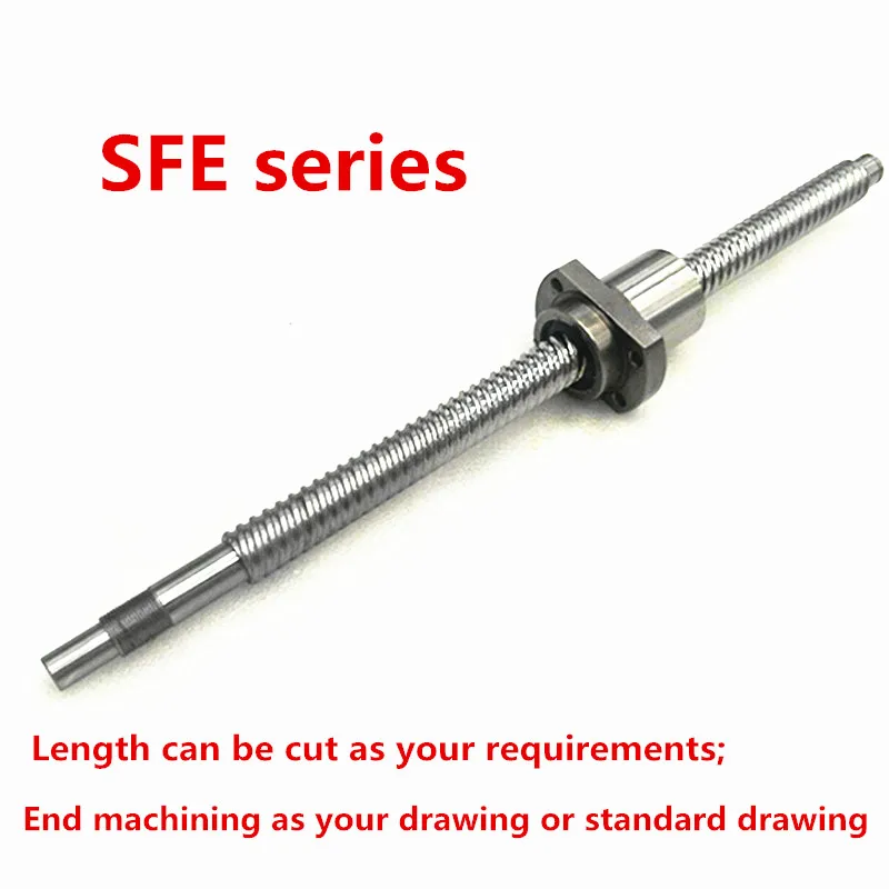 Dia:16mm Lead:16mm C7 Rolled Ballscrew 1pc SFE1616 High lead Ball screw L=1000mm+1pcs single ballnut with BK/BF12 end processing
Dia:16mm Lead:16mm C7 Rolled Ballscrew 1pc SFE1616 High lead Ball screw L=1000mm+1pcs single ballnut with BK/BF12 end processing