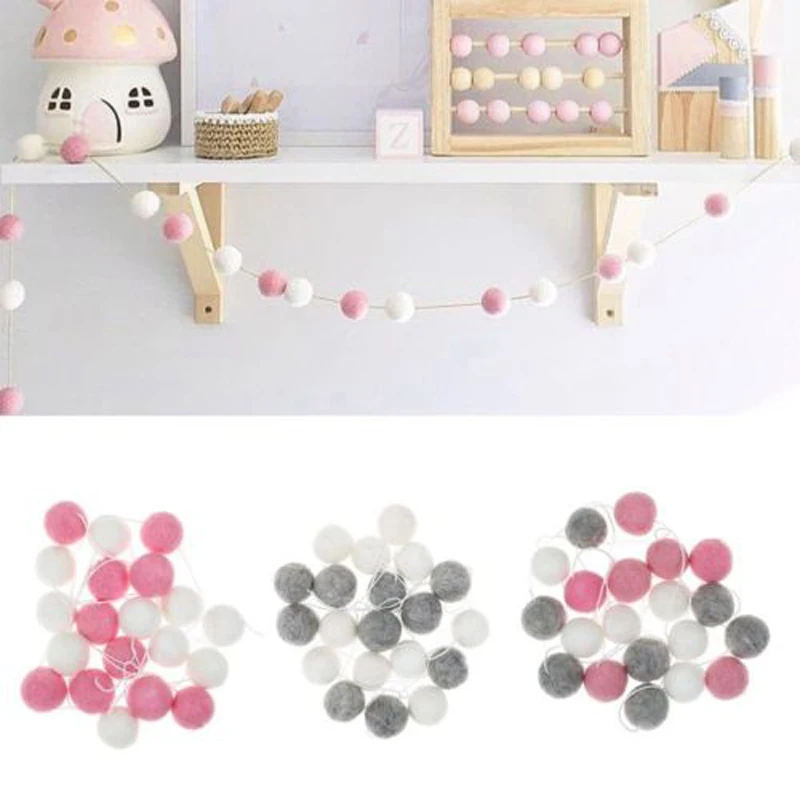 Wool Felt Ball Handmade Pom Garland String Hanging Ornaments Kids Room Decor 3 Color
Wool Felt Ball Handmade Pom Garland String Hanging Ornaments Kids Room Decor 3 Color