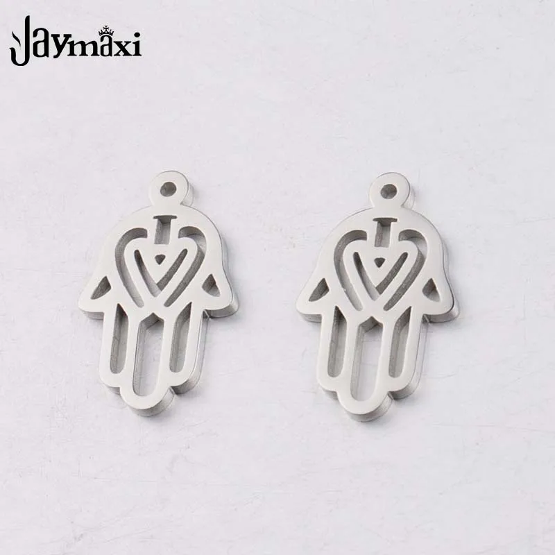 Jaymaxi DIY Hamsa Hand Charms Highly Polished Stainless Steel Jewelry Findings For Bracelet Necklace Making 12.5*20mm 20pcs/lot
Jaymaxi DIY Hamsa Hand Charms Highly Polished Stainless Steel Jewelry Findings For Bracelet Necklace Making 12.5*20mm 20pcs/lot
