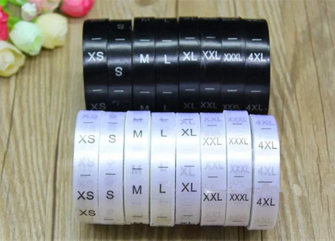 Free shipping garment accessories use size label, 500pcs/roll High quality soft white/black satin printed size labels/tags
Free shipping garment accessories use size label, 500pcs/roll High quality soft white/black satin printed size labels/tags