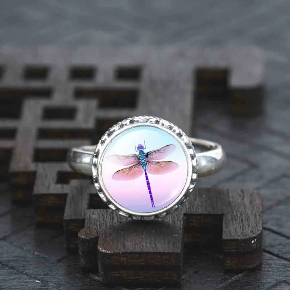 Pretty Cute Dragonfly Crystal Cabochon Real Solid 925 Sterling Silver Ring Fashion Color Collar Ring for Women Elegant
Pretty Cute Dragonfly Crystal Cabochon Real Solid 925 Sterling Silver Ring Fashion Color Collar Ring for Women Elegant