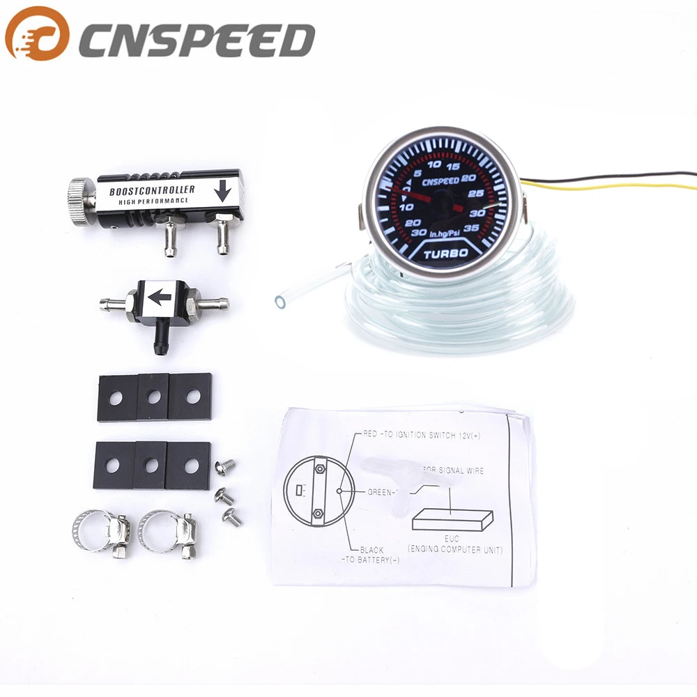 Бесплатная доставка CNSPEED автомобильный 2 "52 мм турбо датчик PSI + регулируемый