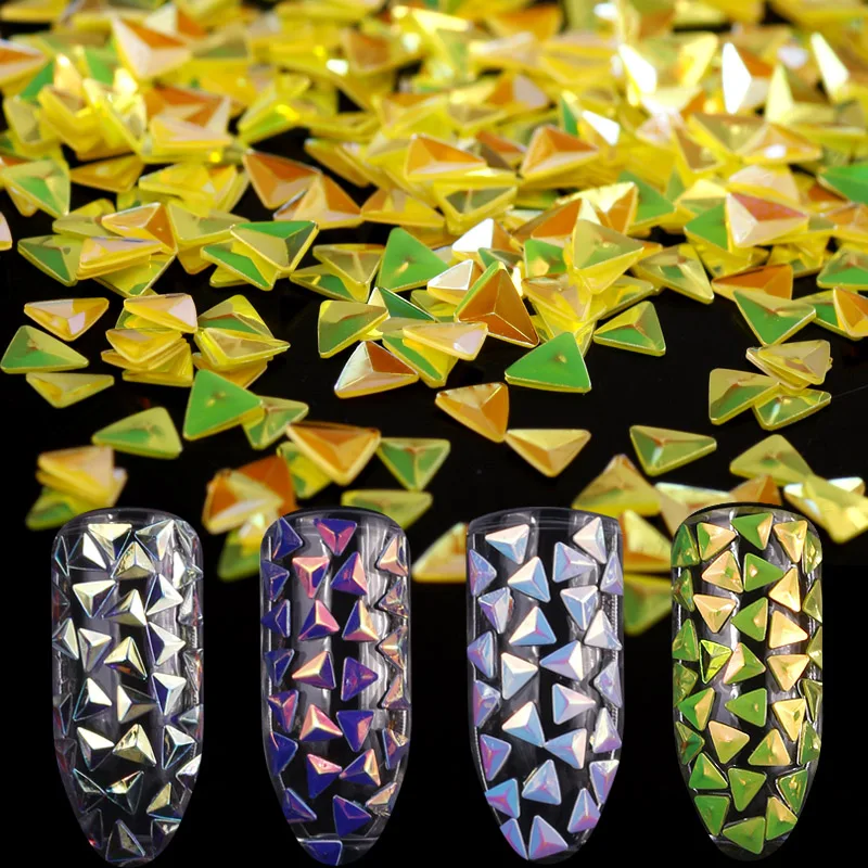 NEWBY 1g/jar Unicorn Rhombus Triangle Nail Glitter Sequins Spangle AB Color Acrylic Tips UV Gel Polish Art Decoration Tools | Красота и