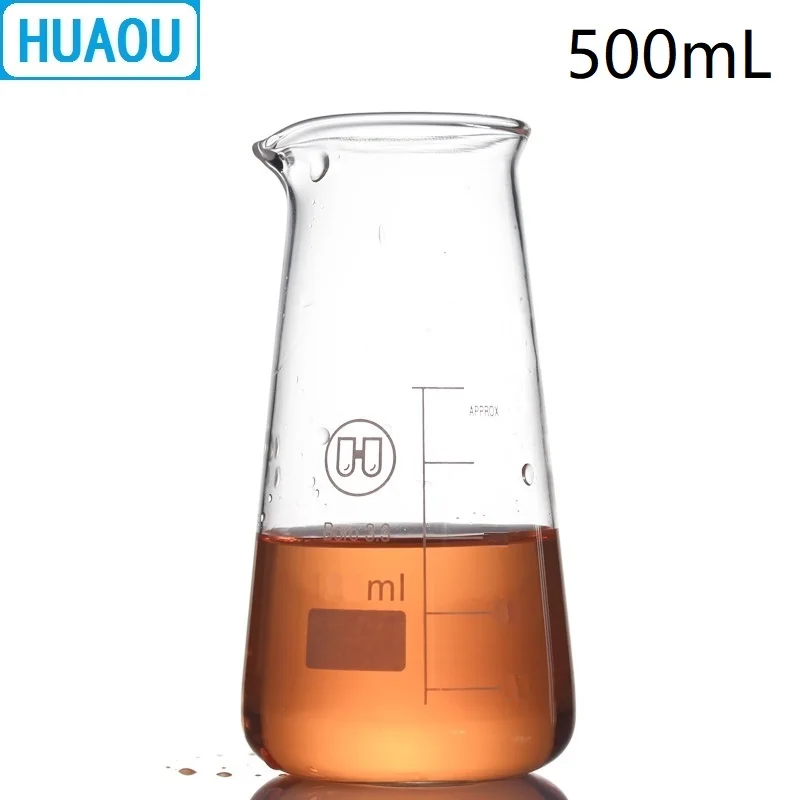 HUAOU 500mL Conical Beaker Triangle Borosilicate 3.3 Glass with Graduation Spout Measuring Cup Laboratory Chemistry Equipment
HUAOU 500mL Conical Beaker Triangle Borosilicate 3.3 Glass with Graduation Spout Measuring Cup Laboratory Chemistry Equipment