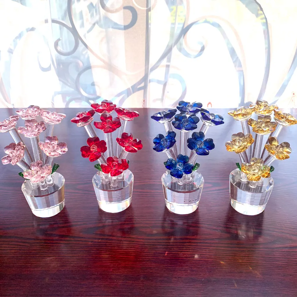 День матери gifCrystal подсолнечника фигурки и миниатюрный Стекло пресс папье