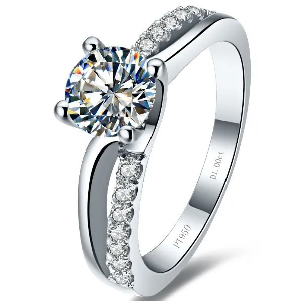 Solid Platinum PT950 Women Ring 0.6CT Real Diamond Engagement Wedding Ring Exellent Anniversary Gift Brilliant Forever
Solid Platinum PT950 Women Ring 0.6CT Real Diamond Engagement Wedding Ring Exellent Anniversary Gift Brilliant Forever