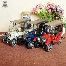 BOLAFYNIA Iron classic car model toy Vintage antique car children baby toy for Christmas birthday gift Craft decoration