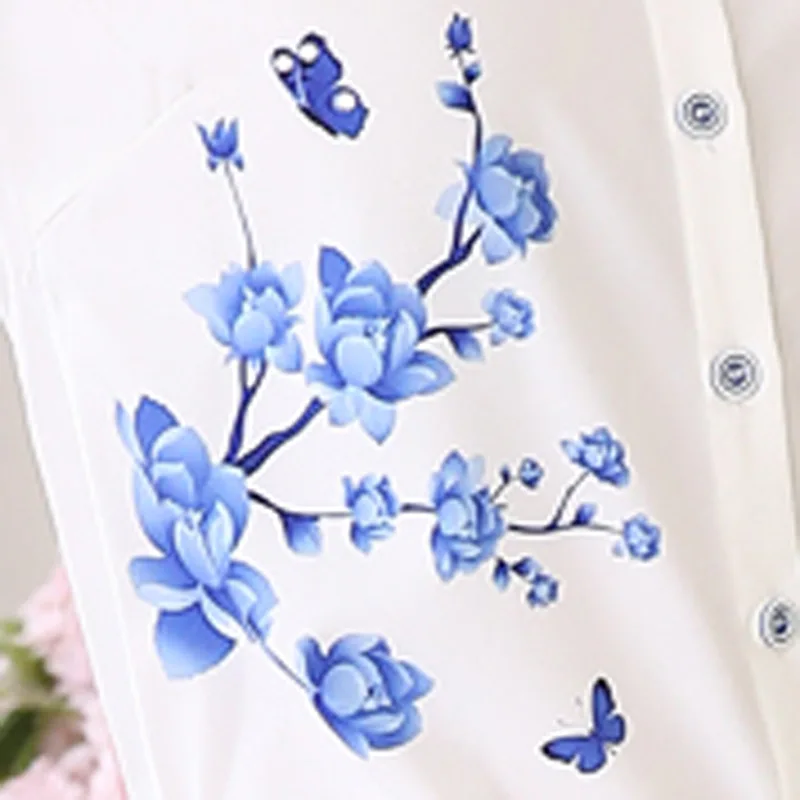 Nice Spring Women Shirt Formal Work White Blouse Plus Size 2XL Floral Printed Chiffon Tops Slim Cotton Blusas Female Clothing
Nice Spring Women Shirt Formal Work White Blouse Plus Size 2XL Floral Printed Chiffon Tops Slim Cotton Blusas Female Clothing