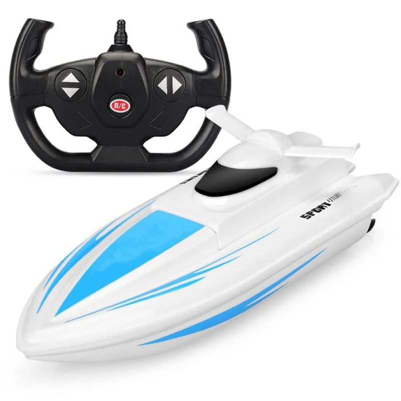 2.4G Remote Control Ship Model 4-channel dual motor Remote Control Speedboat Steering wheel Remote Control Boat Children's Toys
2.4G Remote Control Ship Model 4-channel dual motor Remote Control Speedboat Steering wheel Remote Control Boat Children's Toys