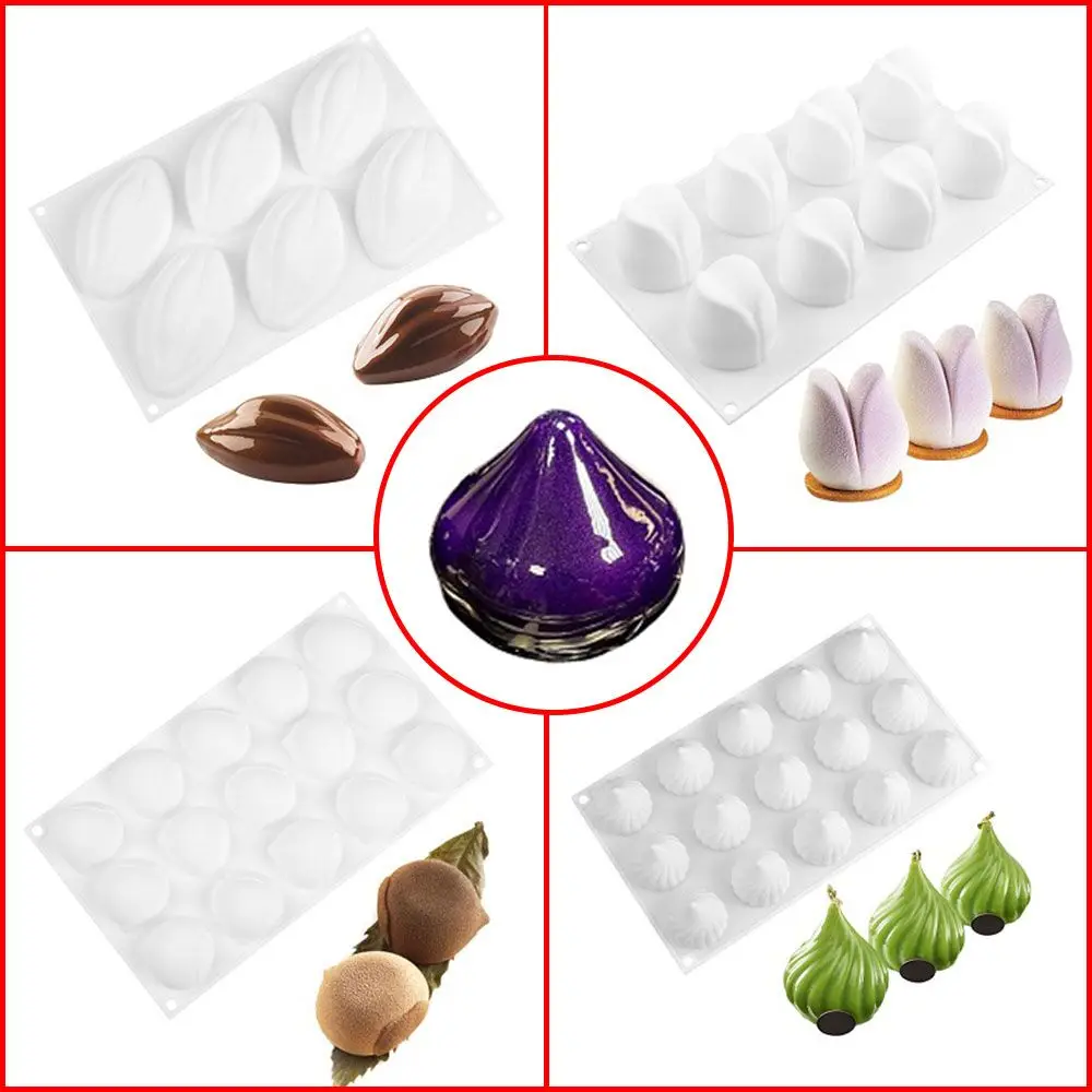 FUNBAKY New 3D Flower Tulip Shape Mousse Dessert Silicone Cake Mold For Baking Bakeware Moulds Decoration Tools
FUNBAKY New 3D Flower Tulip Shape Mousse Dessert Silicone Cake Mold For Baking Bakeware Moulds Decoration Tools