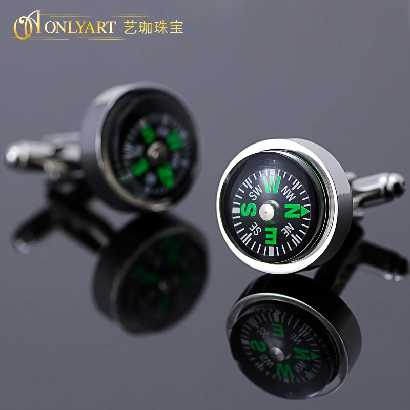 Compass fashion accessory round button decorating jewelry silver plated cuff link for Men shirt
Compass fashion accessory round button decorating jewelry silver plated cuff link for Men shirt