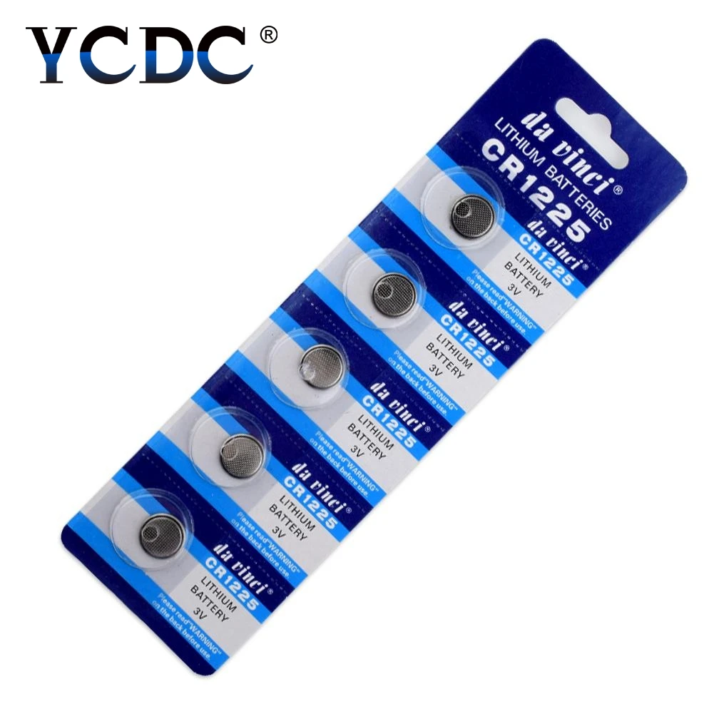 CR1225 5pcs/pack Button Batteries LM1225 BR1225 KCR1225 Cell Coin Lithium Battery 3V CR 1225 For Watch Electronic Toy Remote
CR1225 5pcs/pack Button Batteries LM1225 BR1225 KCR1225 Cell Coin Lithium Battery 3V CR 1225 For Watch Electronic Toy Remote