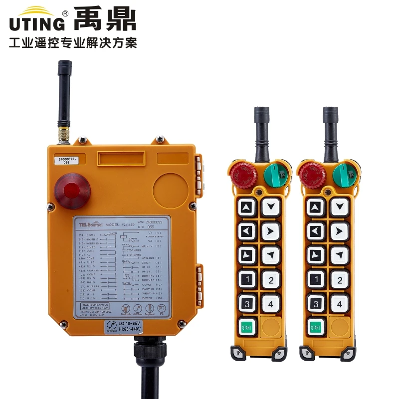Telecontrol F24-10S remote control universal industrial wireless control for crane AC/DC 2 transmitter and 1 receiver
Telecontrol F24-10S remote control universal industrial wireless control for crane AC/DC 2 transmitter and 1 receiver