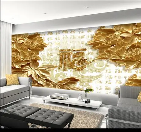 3d wallpaper custom Non-woven Solid wood peony buford figure sitting room TV setting wall paper 
3d wallpaper custom Non-woven Solid wood peony buford figure sitting room TV setting wall paper