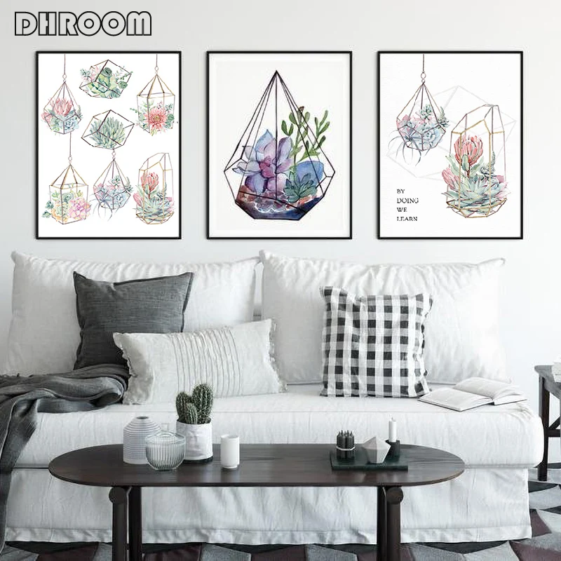 Watercolor Succulent Plants Print Nordic Poster Cactus Wall Art Posters and Prints Canvas Painting Quadro Pictures Home Decor
Watercolor Succulent Plants Print Nordic Poster Cactus Wall Art Posters and Prints Canvas Painting Quadro Pictures Home Decor