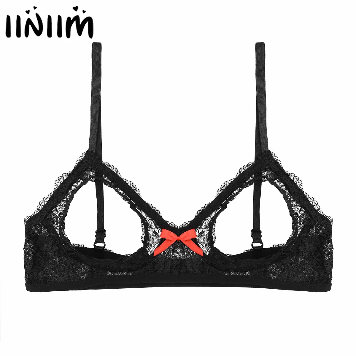 Black Women Exotic Lingerie Lace Floral Open Cup Triangle Bralette Underwear Adjustable Straps V-neck Wire-free Unlined Bra Top
Black Women Exotic Lingerie Lace Floral Open Cup Triangle Bralette Underwear Adjustable Straps V-neck Wire-free Unlined Bra Top
