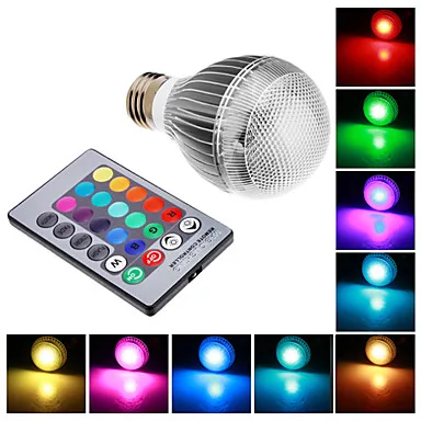 Changement de 12W E27 16 Couleur Ampoule RGB LED Lampe 85-265V + Telecommande IR For home
Changement de 12W E27 16 Couleur Ampoule RGB LED Lampe 85-265V + Telecommande IR For home