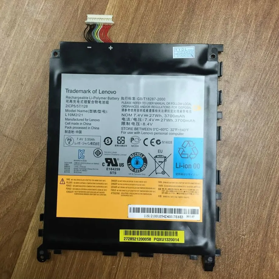 Новая батарея L10M2I21 для Lenovo Tablet PC L10M2121 Y1011 21CP5/57/128 7 4 V 27WH | Мобильные телефоны и
