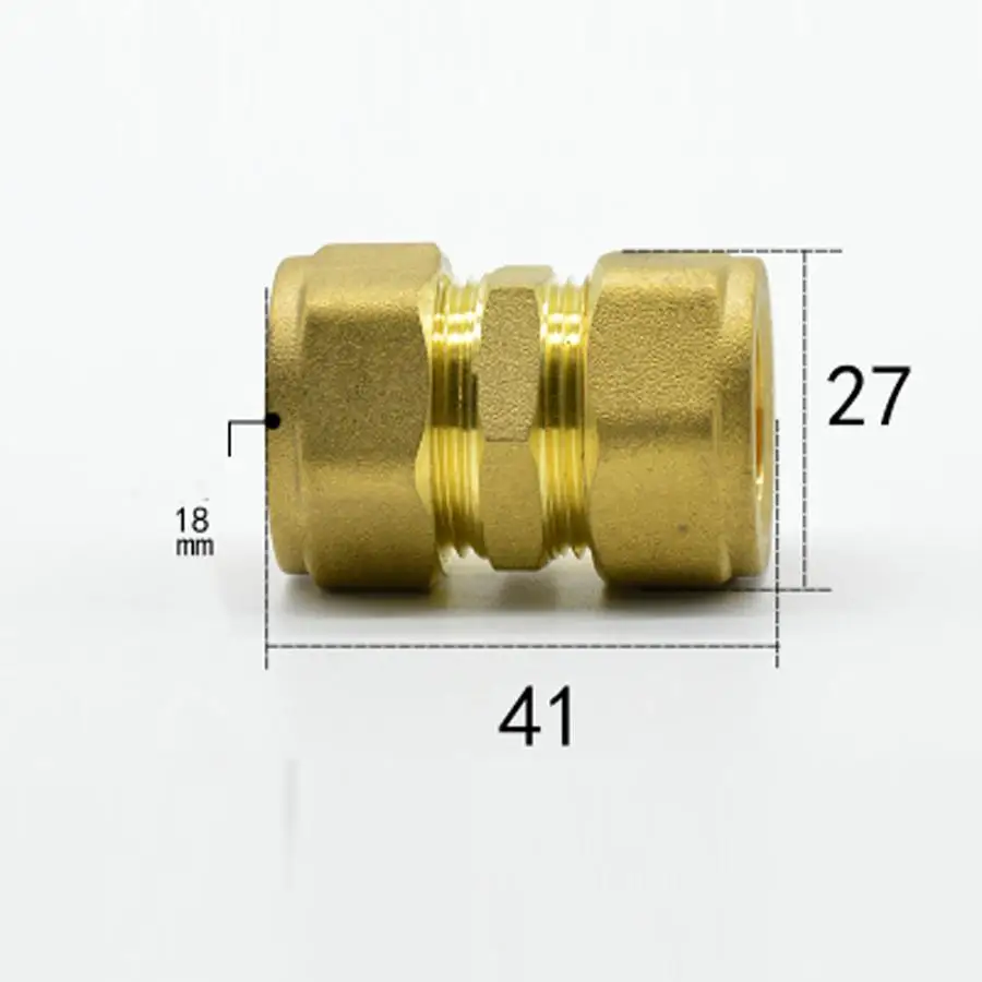 Fit Tube OD 18mm Brass Compression Fitting Union Straight Connector Water Gas Fuel
Fit Tube OD 18mm Brass Compression Fitting Union Straight Connector Water Gas Fuel