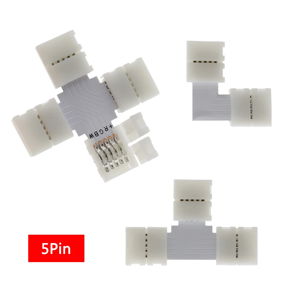2pin 4pin 5pin Светодиодная лента Разъем для подключения провода света 10 мм L форма/T