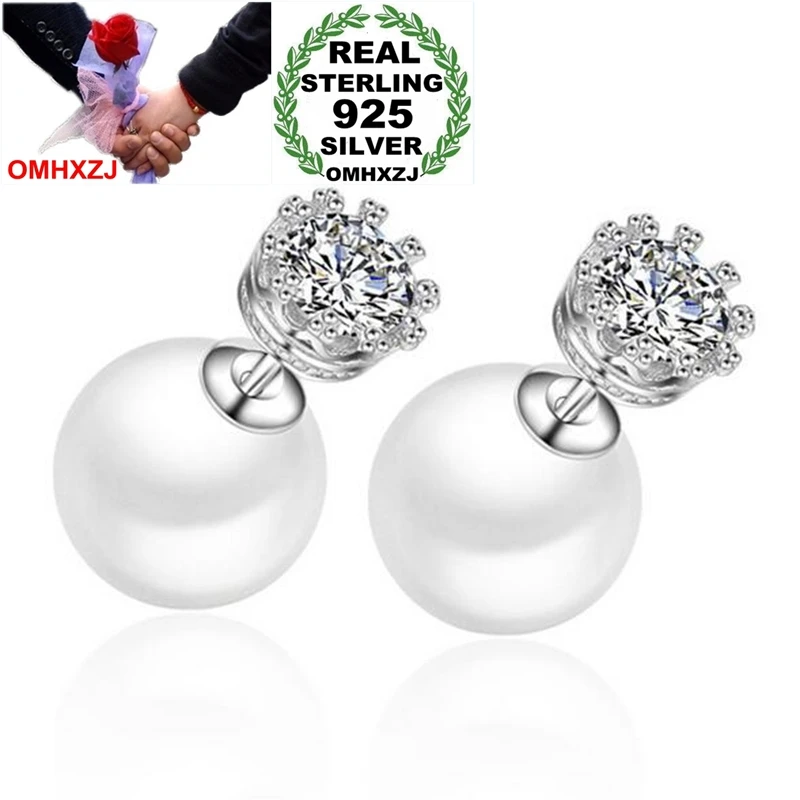 OMHXZJ Wholesale Romantic Fashion Simple For Woman Girl Wedding Gift Zircon Pearl Crown 925 Sterling Silver Stud Earrings YS342
OMHXZJ Wholesale Romantic Fashion Simple For Woman Girl Wedding Gift Zircon Pearl Crown 925 Sterling Silver Stud Earrings YS342