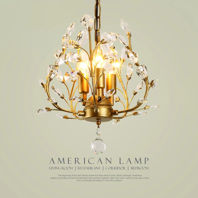 American style chandelier Nordic rural retro pastoral crystal branch creative aisle three restaurant Chandelier
American style chandelier Nordic rural retro pastoral crystal branch creative aisle three restaurant Chandelier