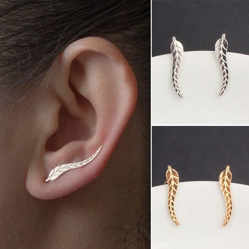LNRRABC Trendy Women Gold Silver Leafs Ear Cuffs Sweep Wrap Climber Ear Stud Earrings Jewelry brincos boucle d'oreille femme
LNRRABC Trendy Women Gold Silver Leafs Ear Cuffs Sweep Wrap Climber Ear Stud Earrings Jewelry brincos boucle d'oreille femme