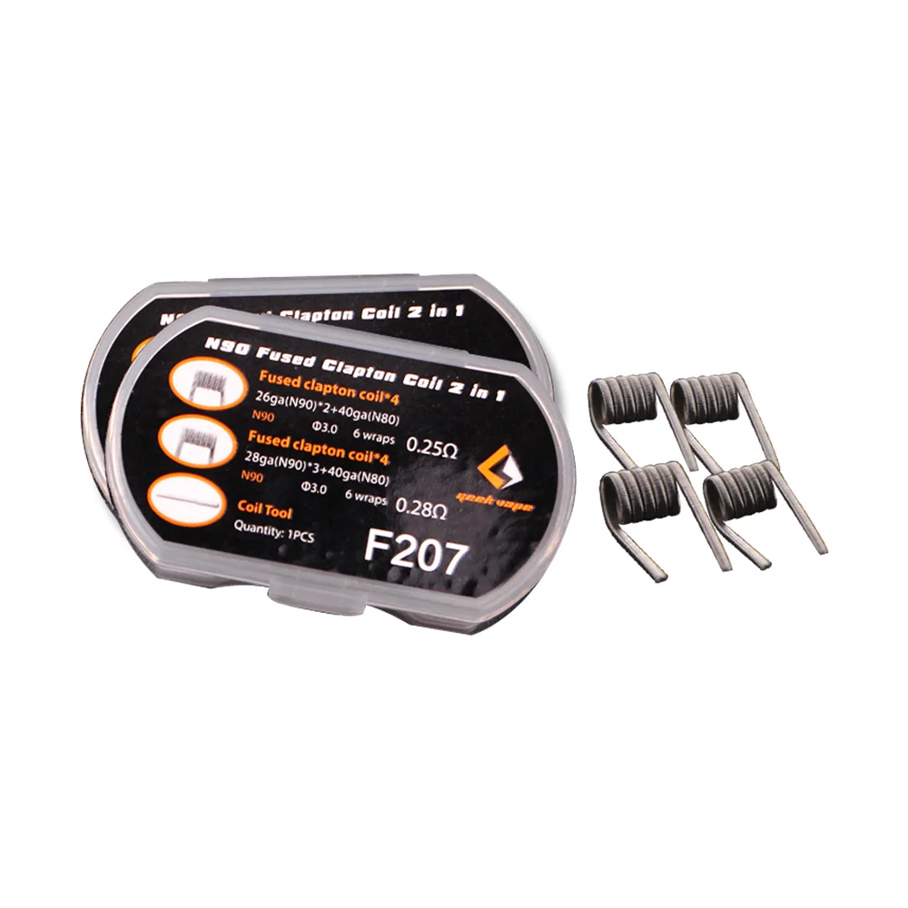 Original GeekVape N90 Fused Clapton Coil 2 In 1 8ocs Premium 0.28ohm/0.25ohm Made From Nichrome N80 & for DIY Vape Fun |