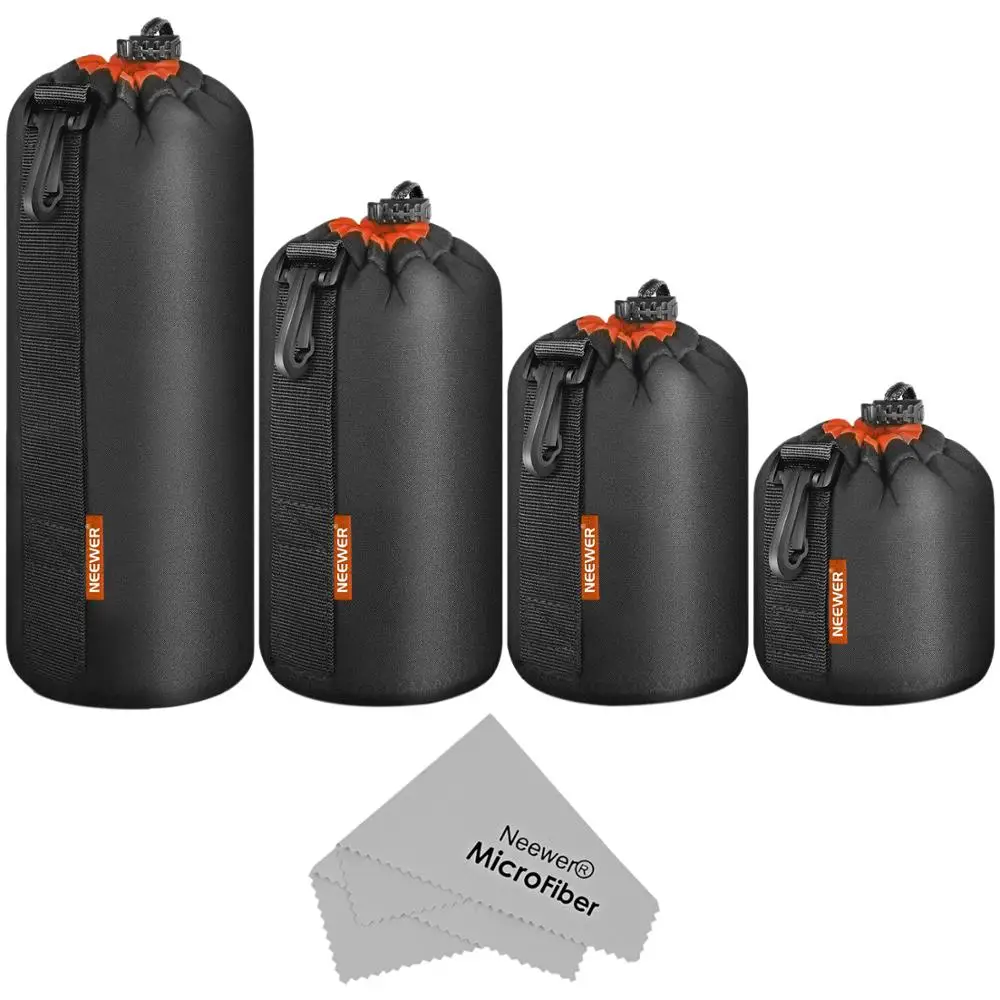 Neewer Camera Lens Pouch (4-Pack, 4-Size)- Thick Protective Bag for Sony, Canon, Nikon, Pentax, Olympus, Panasonic DSLR Lens
Neewer Camera Lens Pouch (4-Pack, 4-Size)- Thick Protective Bag for Sony, Canon, Nikon, Pentax, Olympus, Panasonic DSLR Lens