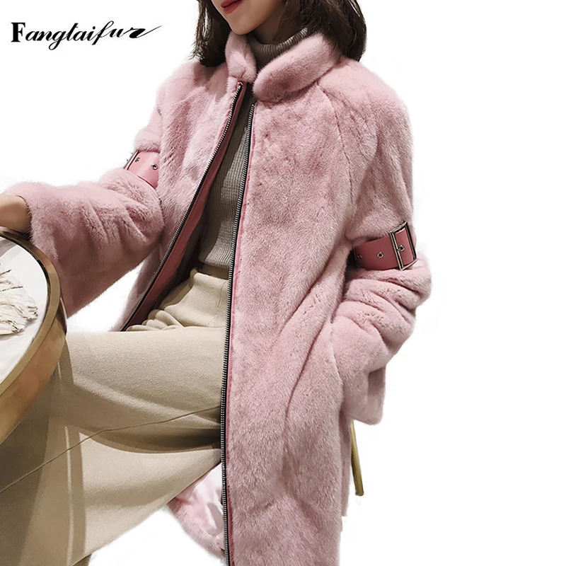 Ftangaiur Winter Women Import Mink Fur Coat O-Neck Jacket Solid Mink Coats Women's Belt Sleeve Long Real Mink Fur Coats
Ftangaiur Winter Women Import Mink Fur Coat O-Neck Jacket Solid Mink Coats Women's Belt Sleeve Long Real Mink Fur Coats