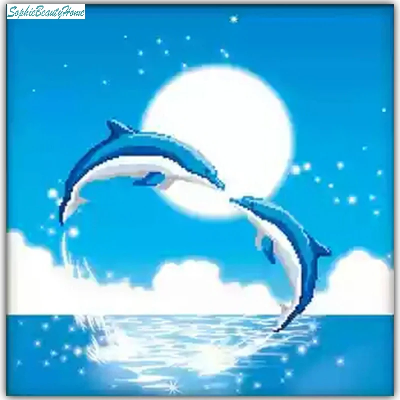 Sophie beauty home 5D DIY diamond painting playing dolphin cross stitch mosaic home wall decoration pictures
Sophie beauty home 5D DIY diamond painting playing dolphin cross stitch mosaic home wall decoration pictures