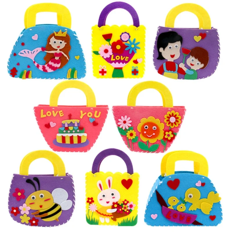 Children DIY Non-woven Cloth toys Kids Handmade Sewing Handbags Child kindergarten Bags Kits Arts Crafts Educational STEAM Toy
Children DIY Non-woven Cloth toys Kids Handmade Sewing Handbags Child kindergarten Bags Kits Arts Crafts Educational STEAM Toy